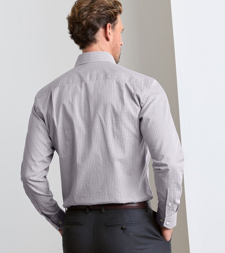 Peter Millar Marco Cotton Sport Shirt: Purple Fig