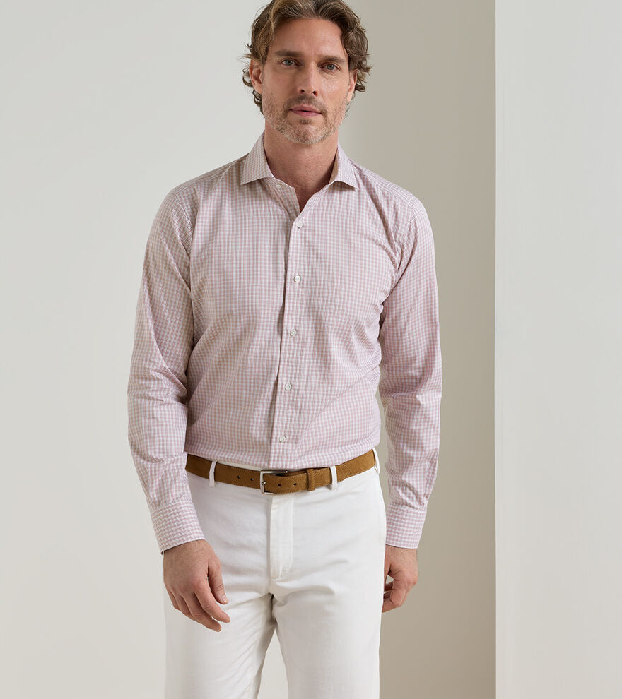 Peter Millar Dante Cotton Sport Shirt: Rose Quartz