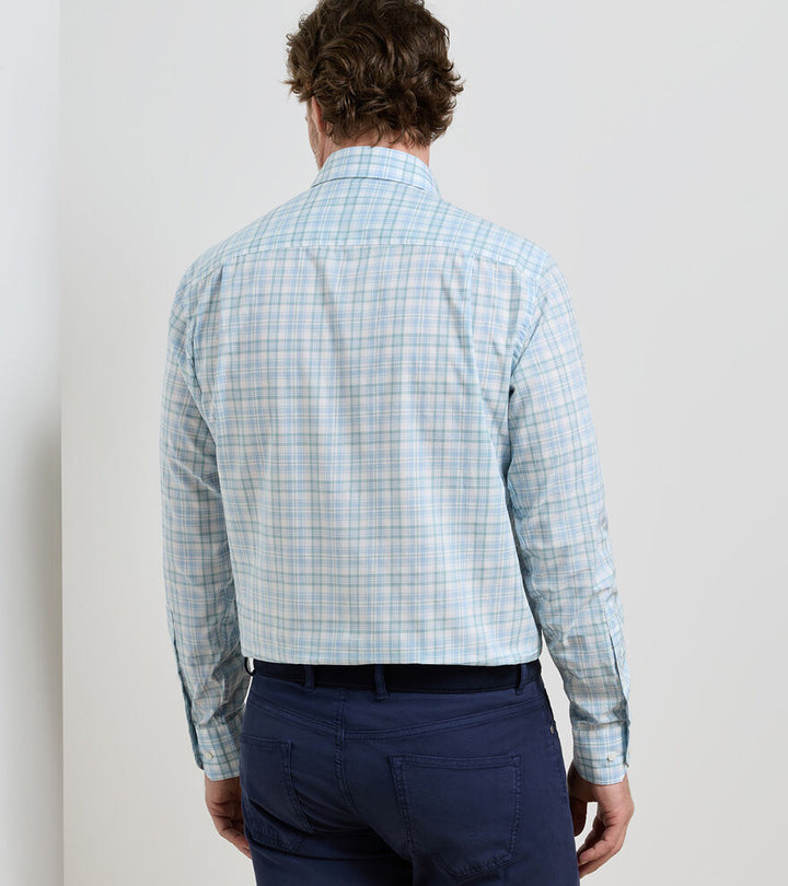 Peter Millar Tropea Italian Poplin Sport Shirt: Light Willow