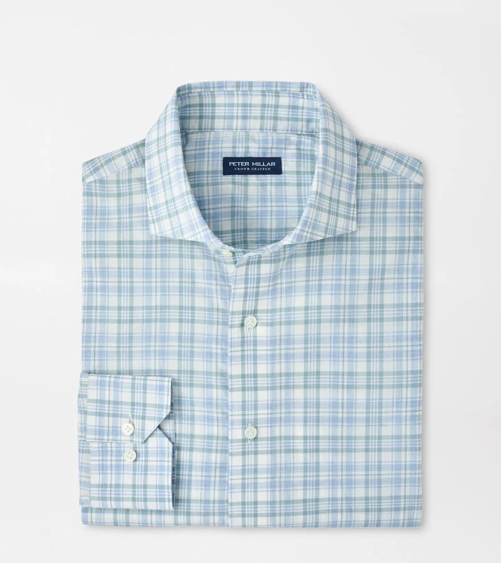 Peter Millar Tropea Italian Poplin Sport Shirt: Light Willow