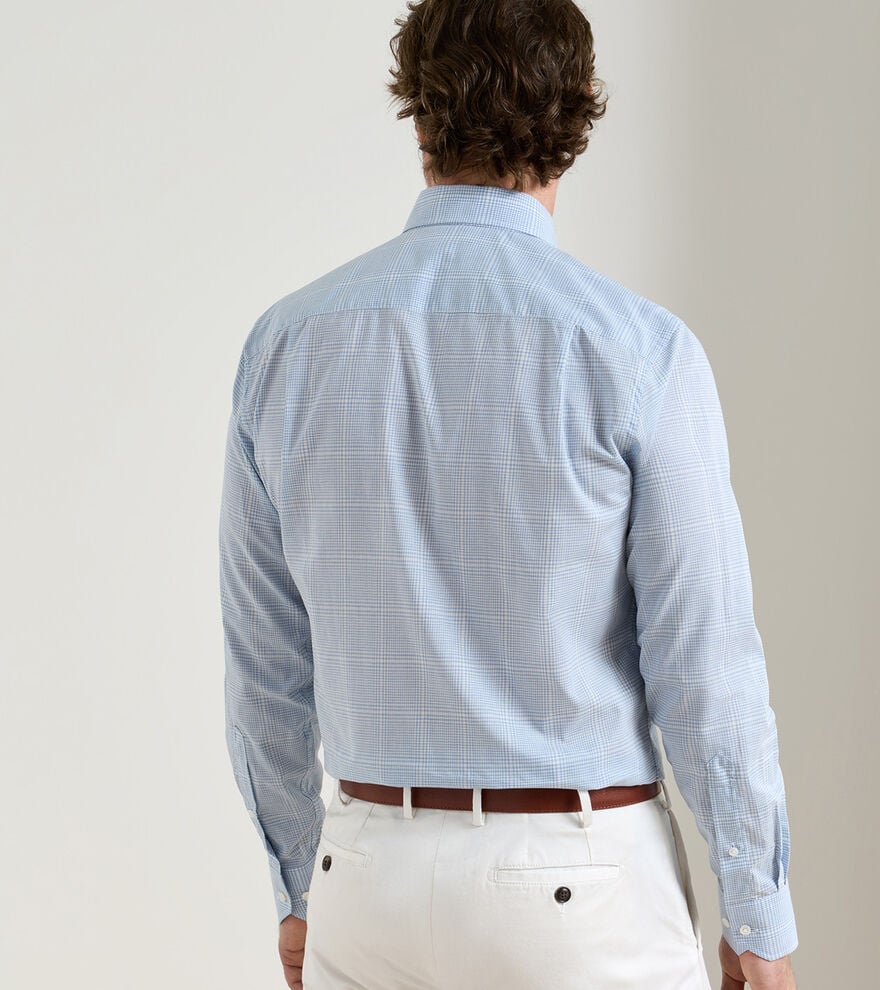 Peter Millar Crown Crafted Urbino Italian Poplin Sport Shirt: Iris Mist
