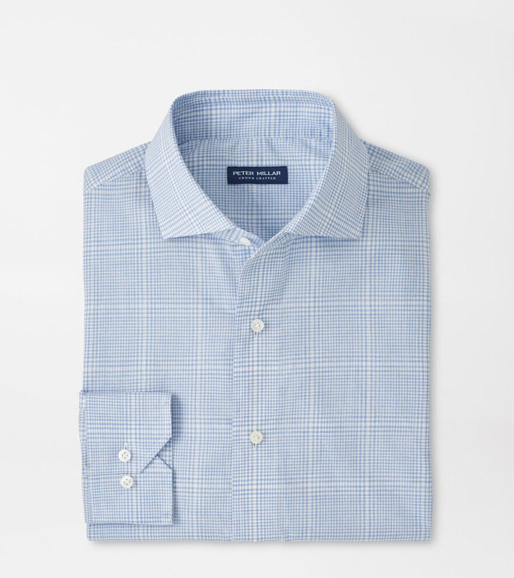 Peter Millar Crown Crafted Urbino Italian Poplin Sport Shirt: Iris Mist