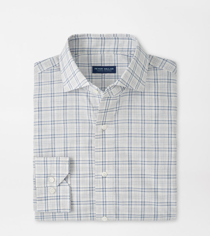 Peter Millar Crown Crafted Pietro Italian Poplin Sport Shirt: British Grey
