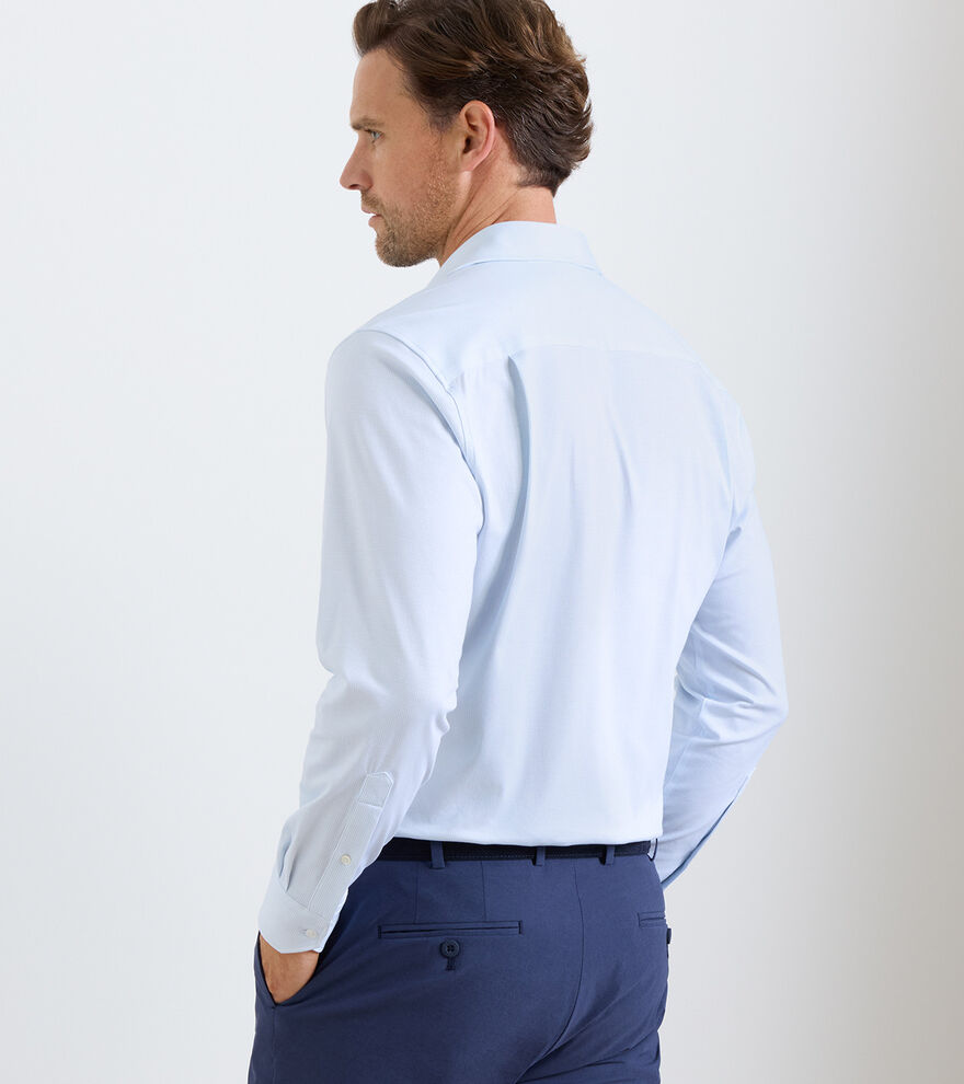 Peter Millar Excursionist Flex Print Sport Shirt: Blue Frost