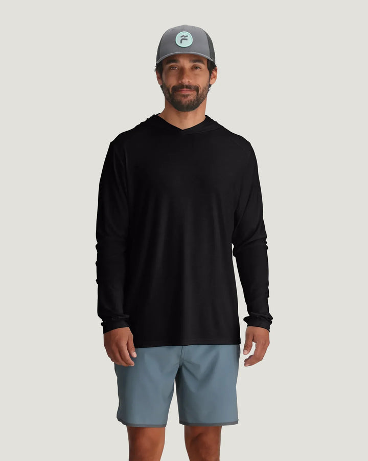 Free Fly Men's Bamboo Shade Hoodie: Black