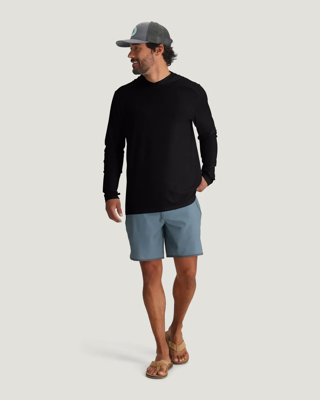 Free Fly Men's Bamboo Shade Hoodie: Black
