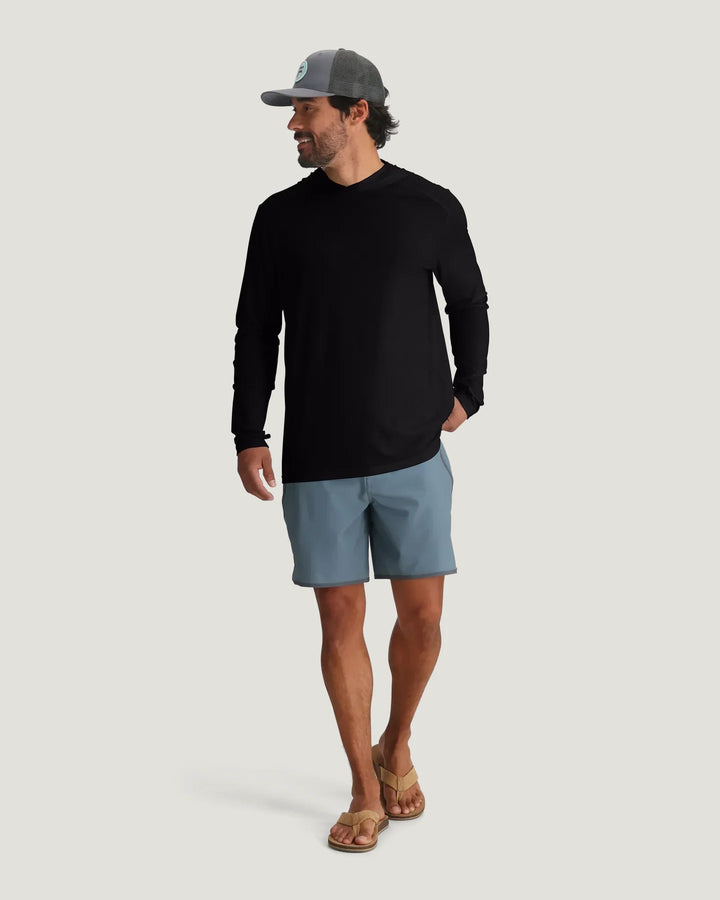 Free Fly Men's Bamboo Shade Hoodie: Black