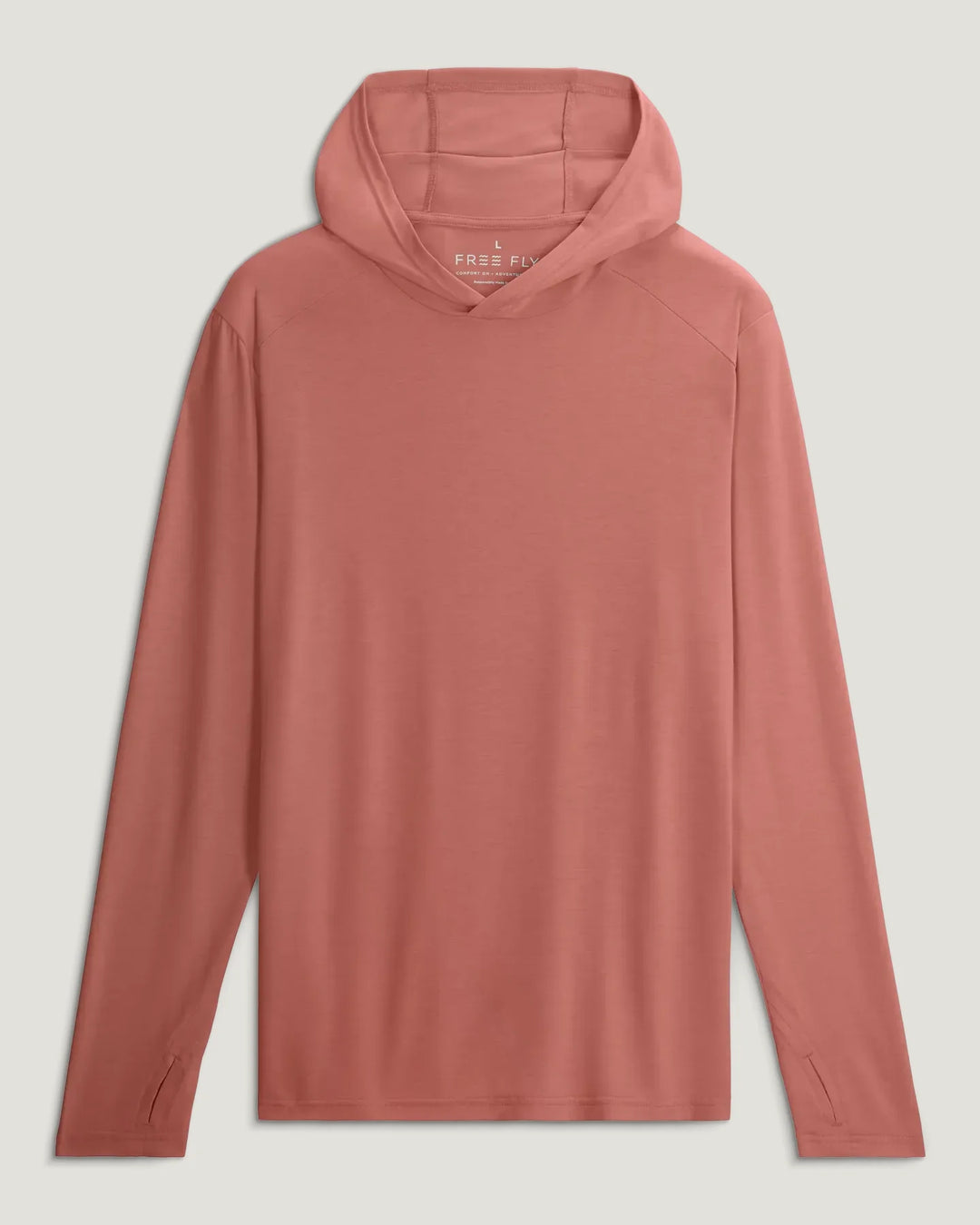 Free Fly Men's Bamboo Shade Hoodie: Heather Red Clay