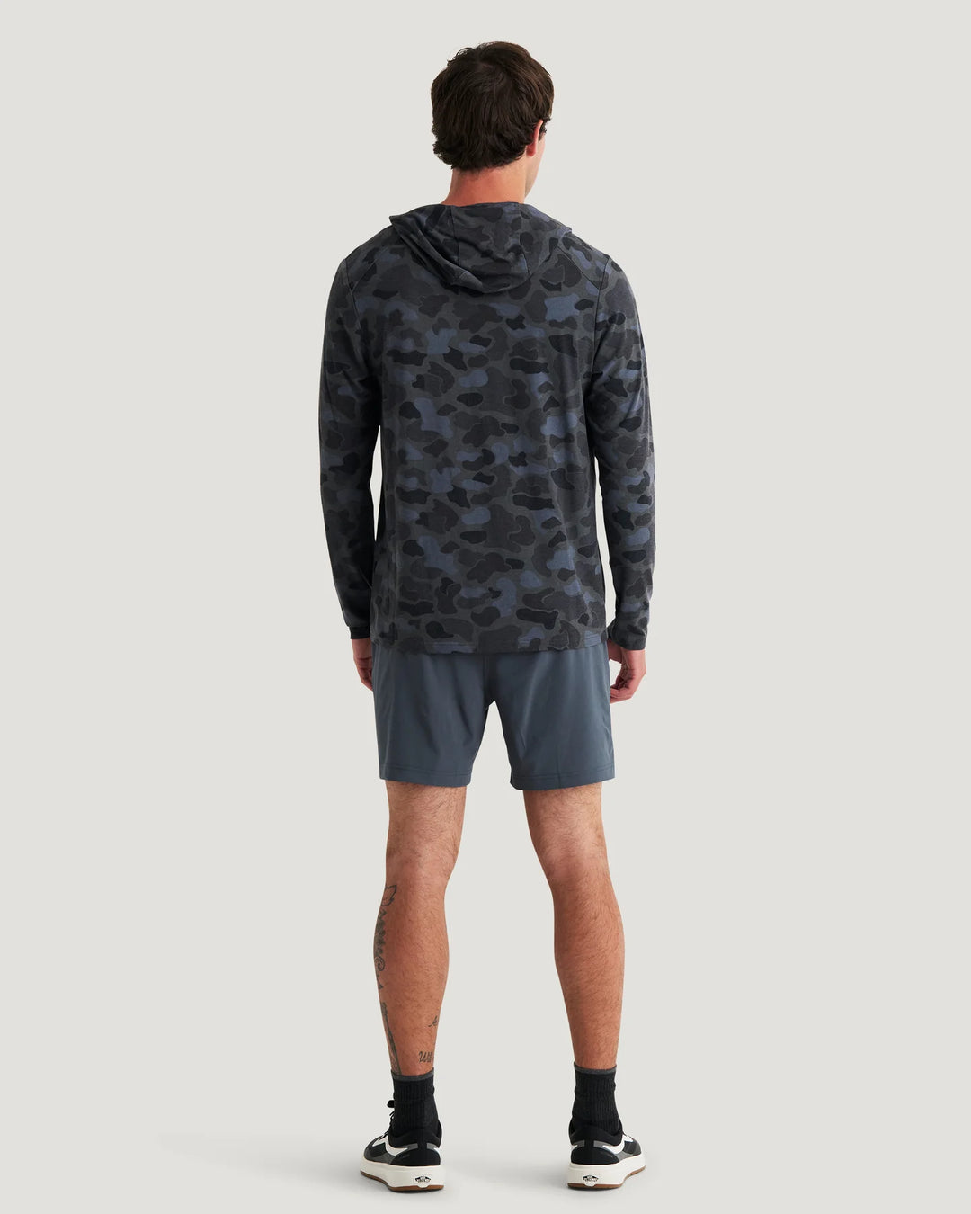 Free Fly Men's Bamboo Shade Hoodie: Vintage Camo Black