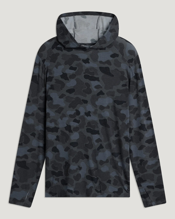 Free Fly Men's Bamboo Shade Hoodie: Vintage Camo Black