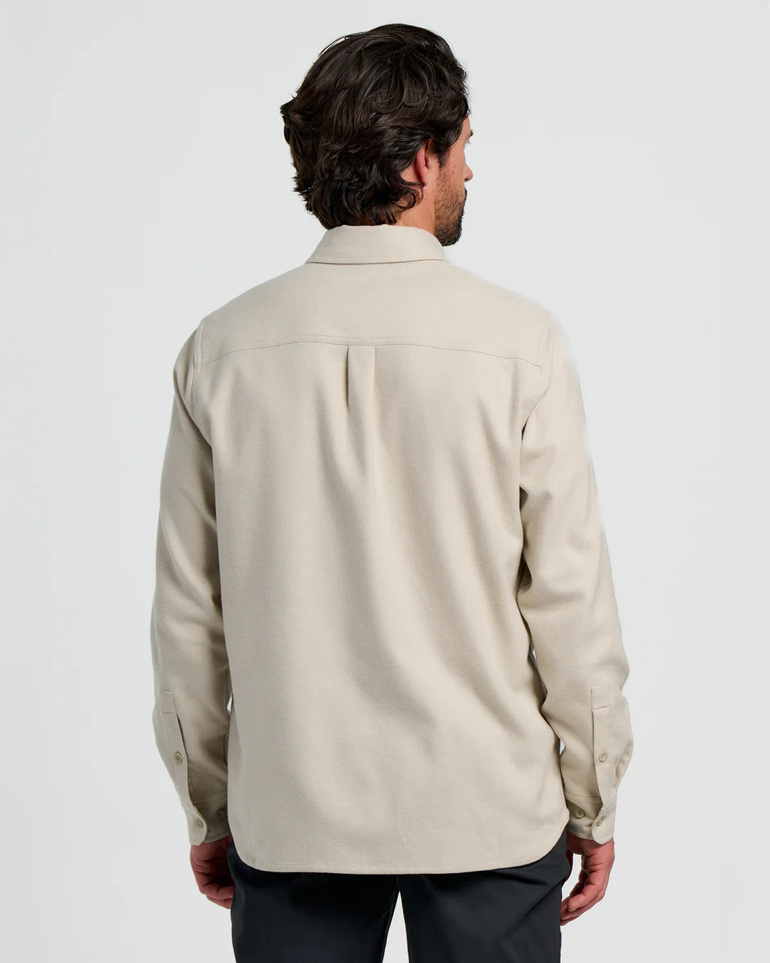 Free Fly Men's Seawool Flannel Shirt: Sandstone