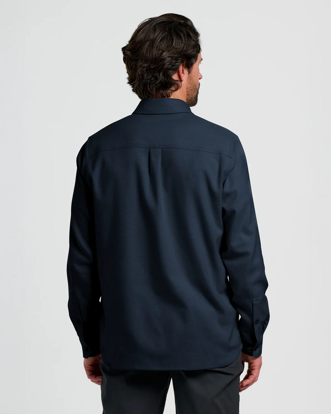 Free Fly Men's Seawool Flannel Shirt: Deep Navy