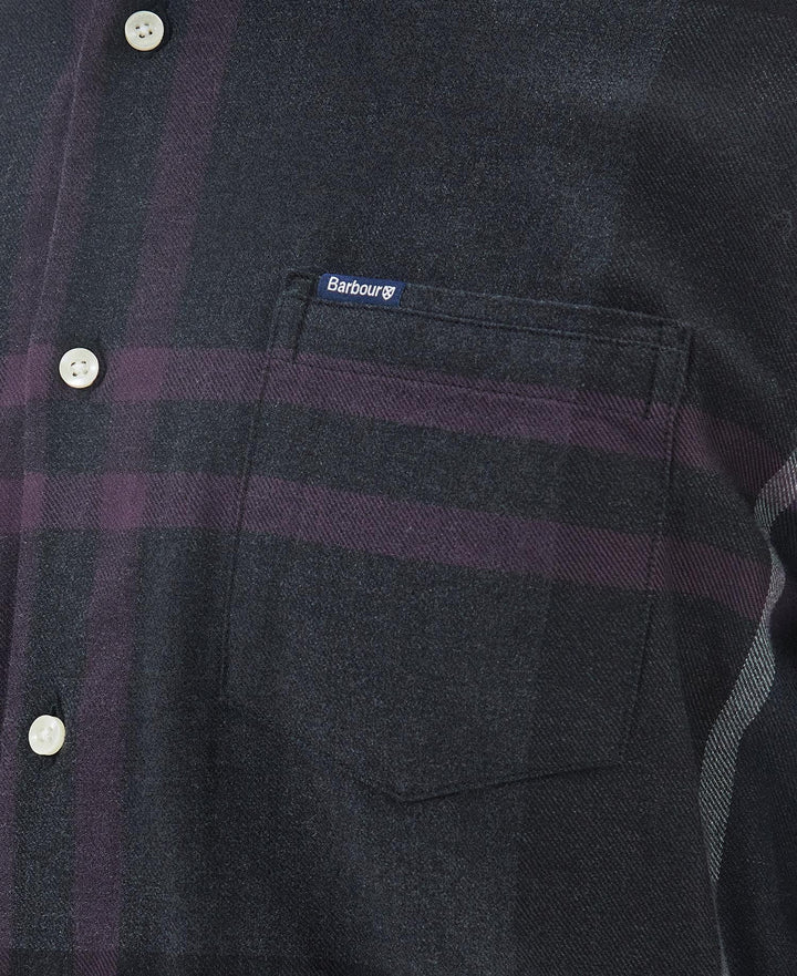 Barbour Mens Dunoon Tailored Shirt: Black Slate