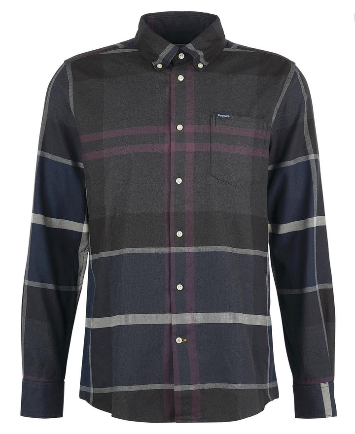 Barbour Mens Dunoon Tailored Shirt: Black Slate