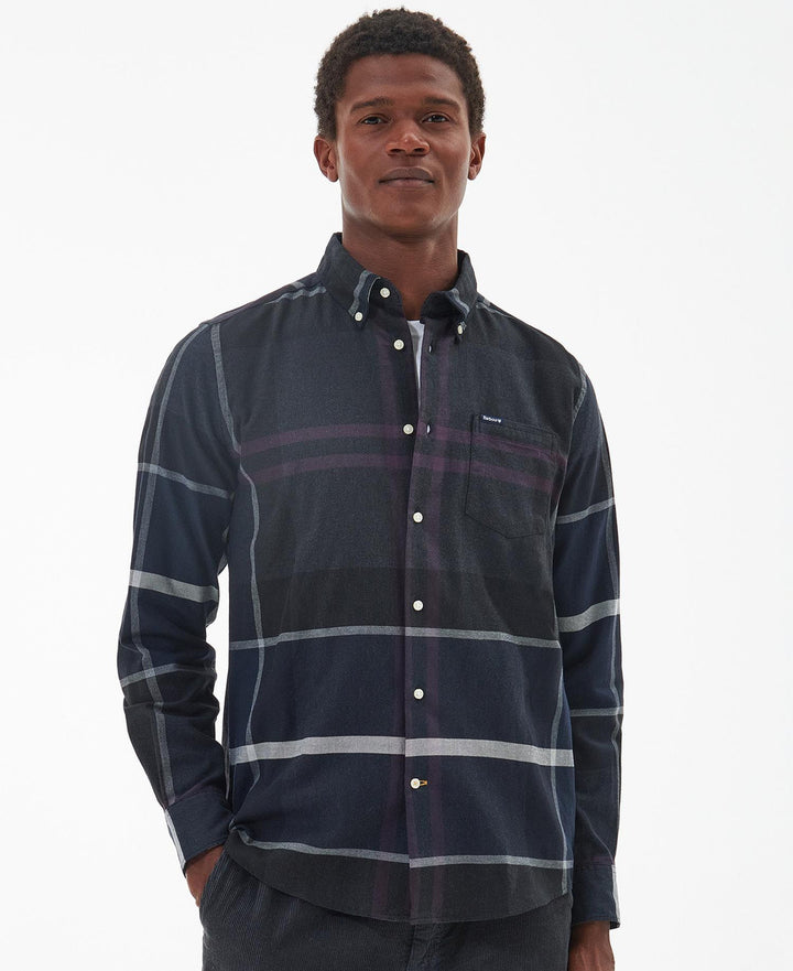 Barbour Mens Dunoon Tailored Shirt: Black Slate