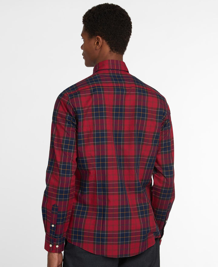 Barbour Mens Wetherham Tailored Shirt: Red