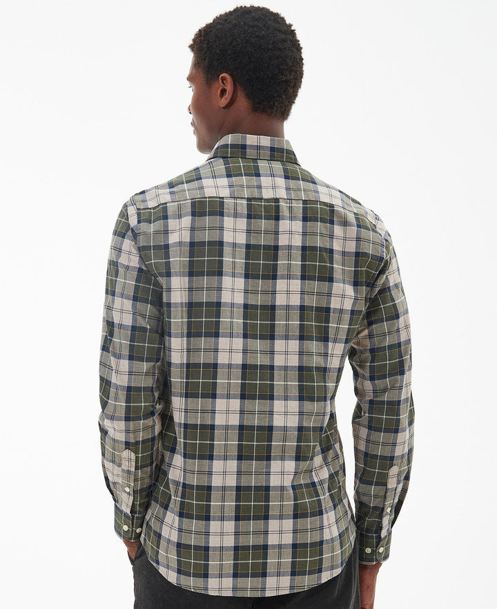 Barbour Mens Wetheram Tailored Shirt: Forest Mist