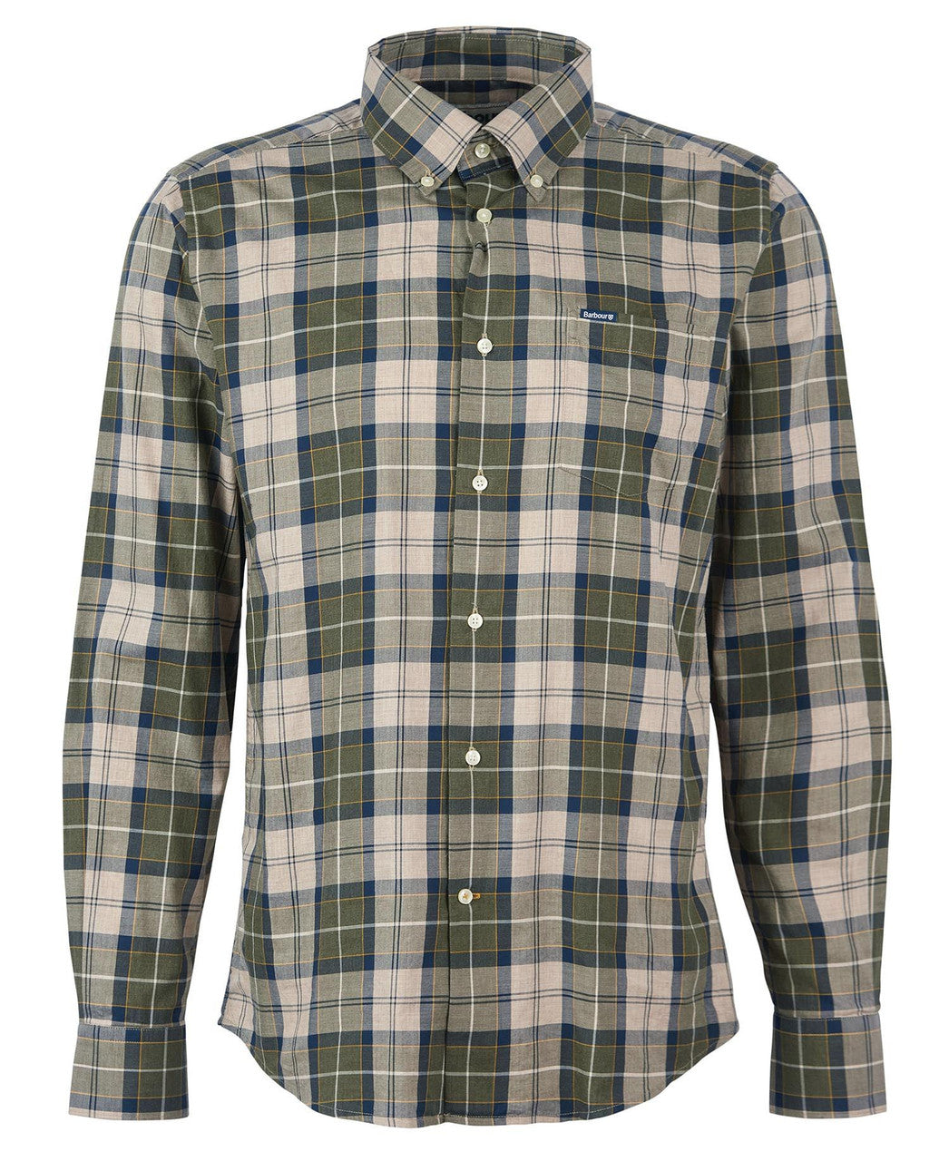 Barbour Mens Wetheram Tailored Shirt: Forest Mist