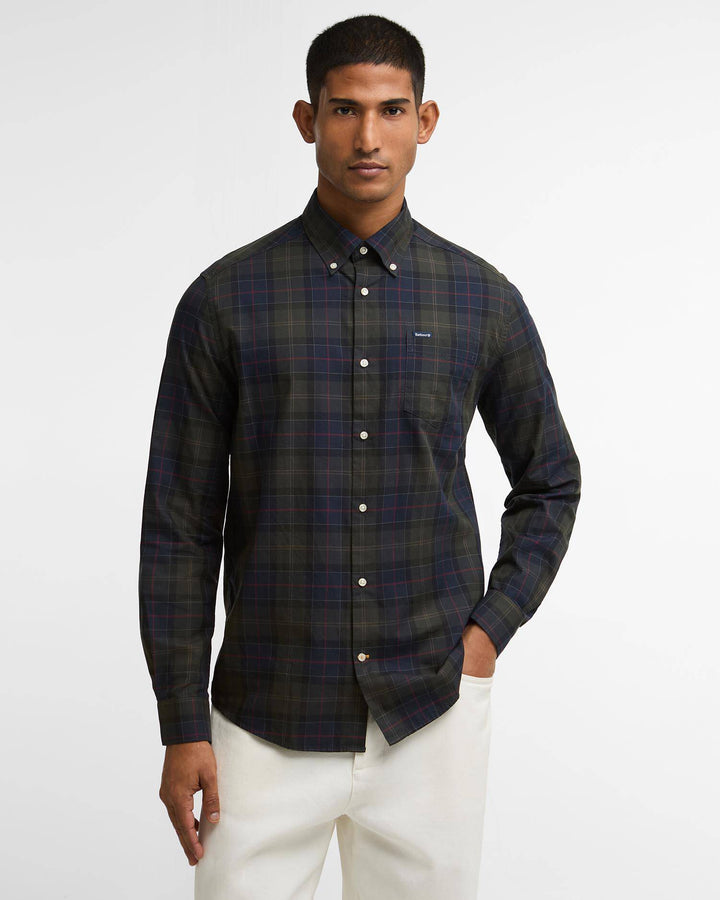 Barbour Wetheram Tailored Long-Sleeved Shirt: Shadow Classic Tartan