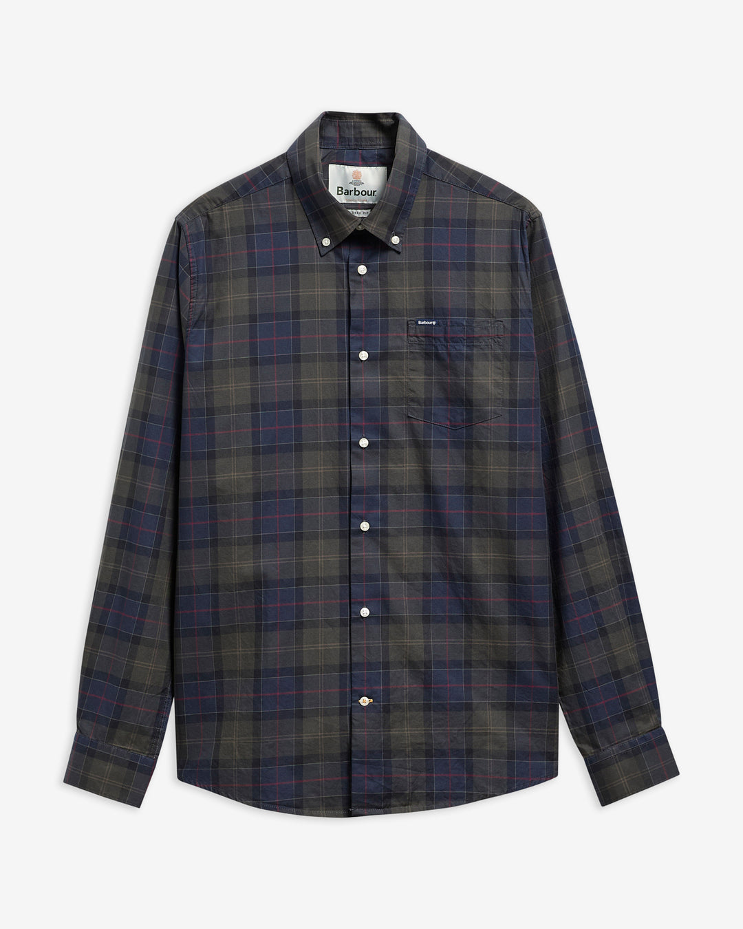 Barbour Wetheram Tailored Long-Sleeved Shirt: Shadow Classic Tartan