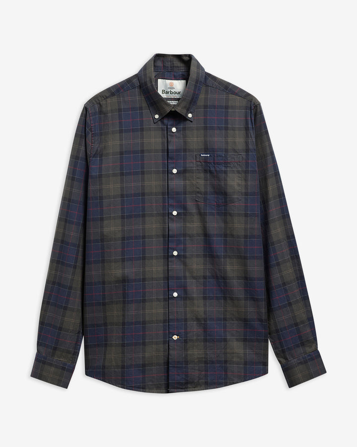 Barbour Wetheram Tailored Long-Sleeved Shirt: Shadow Classic Tartan