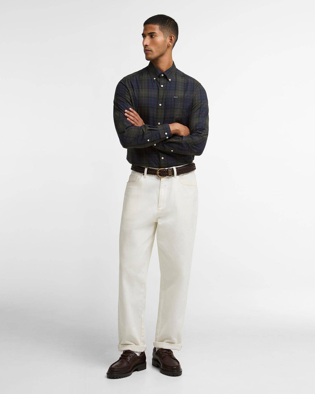 Barbour Wetheram Tailored Long-Sleeved Shirt: Shadow Classic Tartan