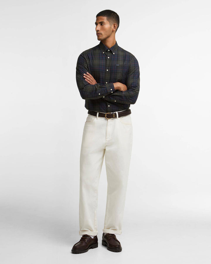 Barbour Wetheram Tailored Long-Sleeved Shirt: Shadow Classic Tartan