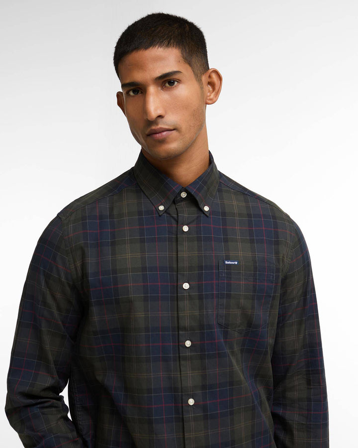 Barbour Wetheram Tailored Long-Sleeved Shirt: Shadow Classic Tartan
