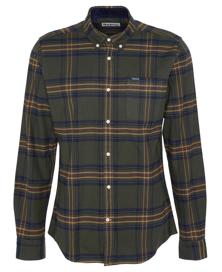 Barbour Portdown Tailored Fit Shirt: Olive