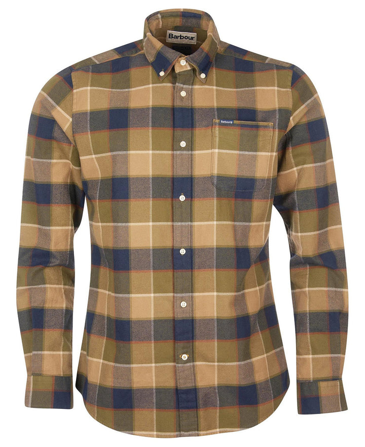 Barbour Mens Valley Tailored Shirt: Stone