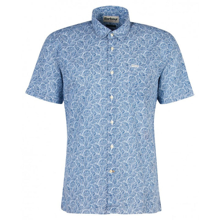 Barbour Cromer Short Sleeve Summer Shirt: Sky