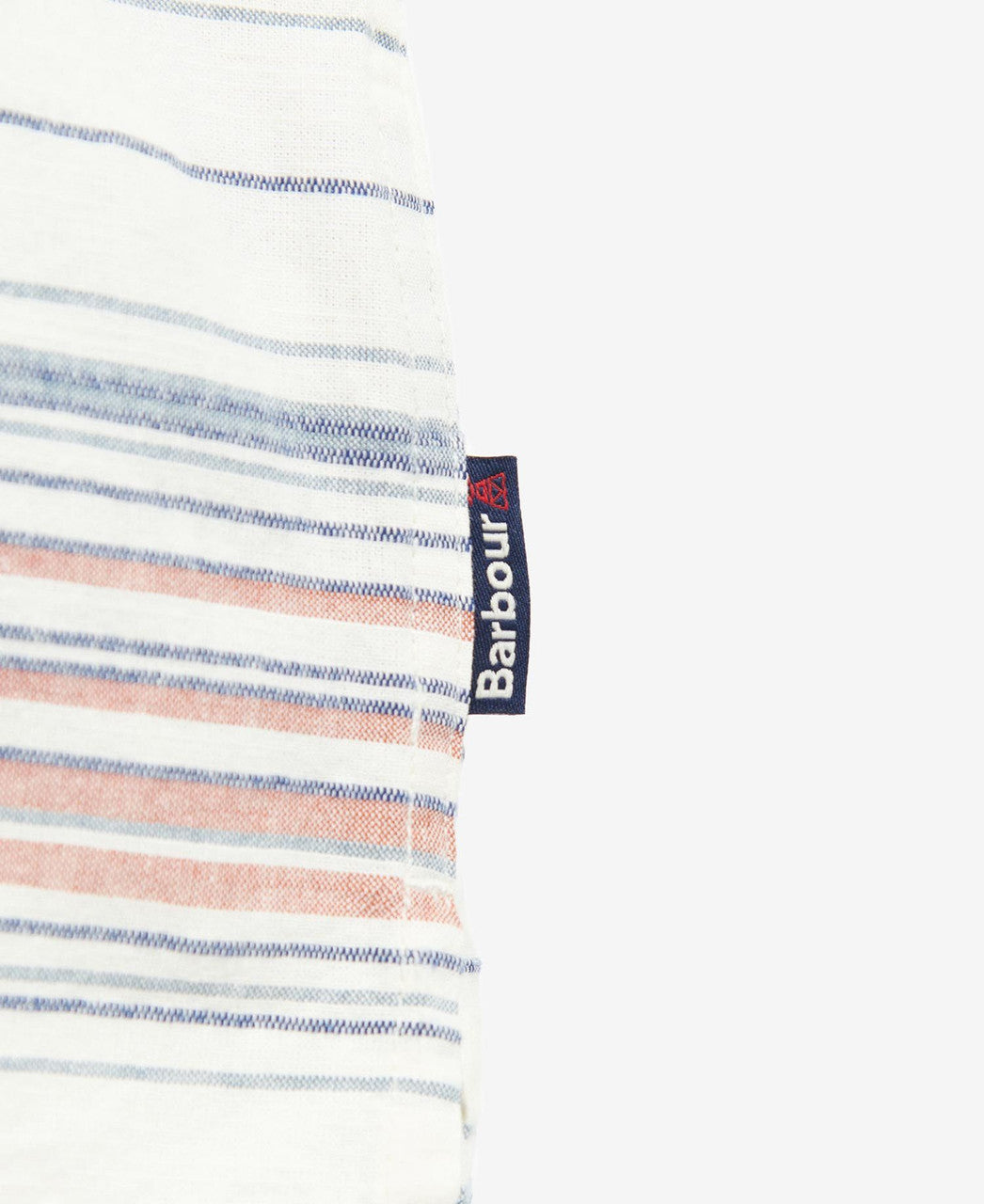 Barbour Bearing Striped Shirt: Ecru