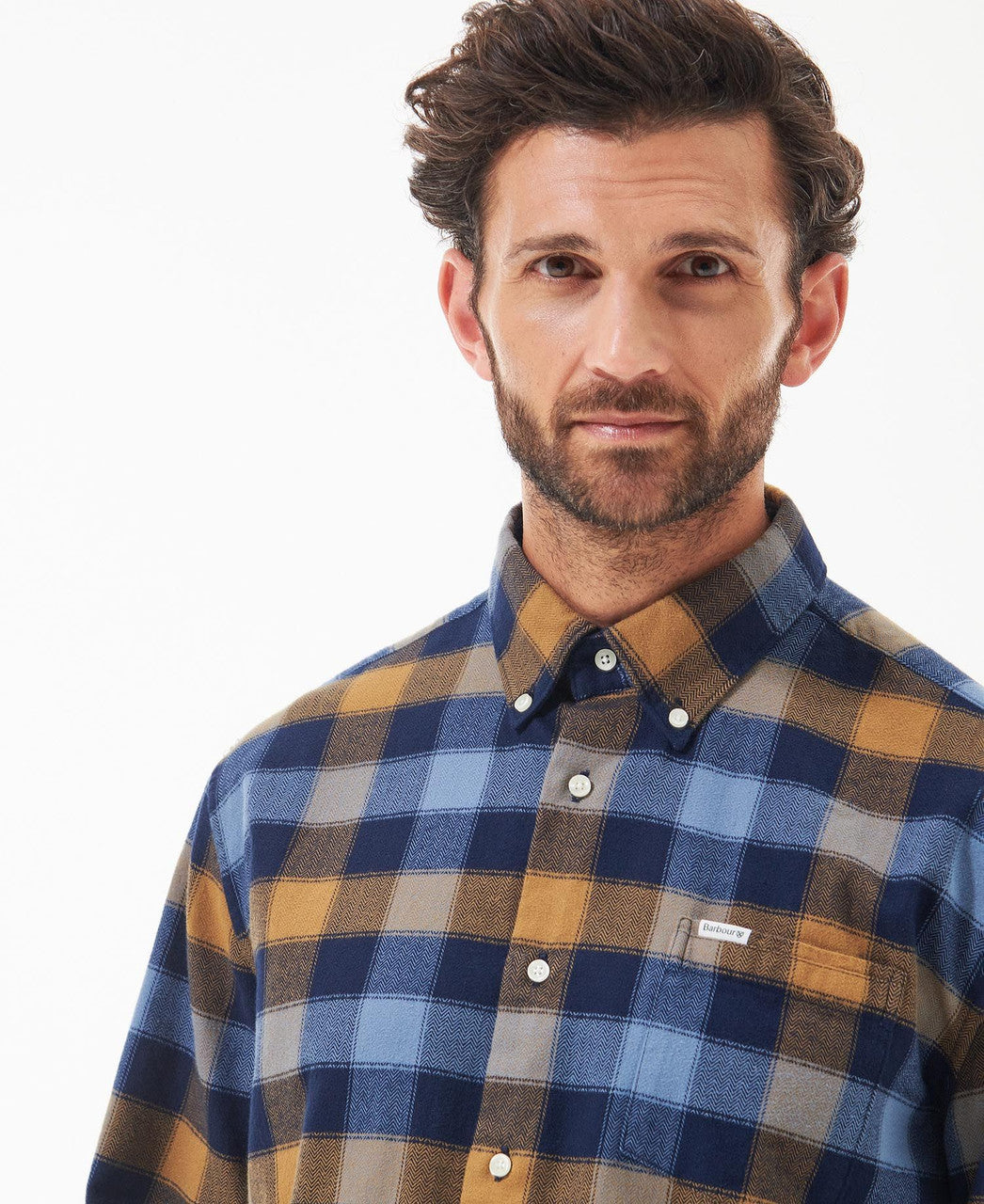 Barbour Mens Damfield Regular Shirt: Navy