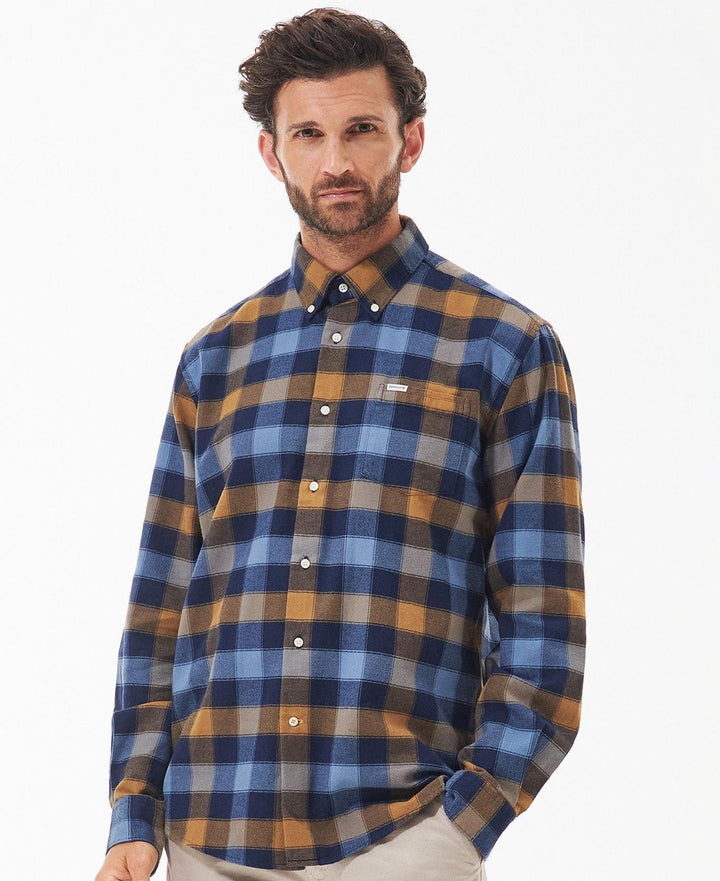 Barbour Mens Damfield Regular Shirt: Navy