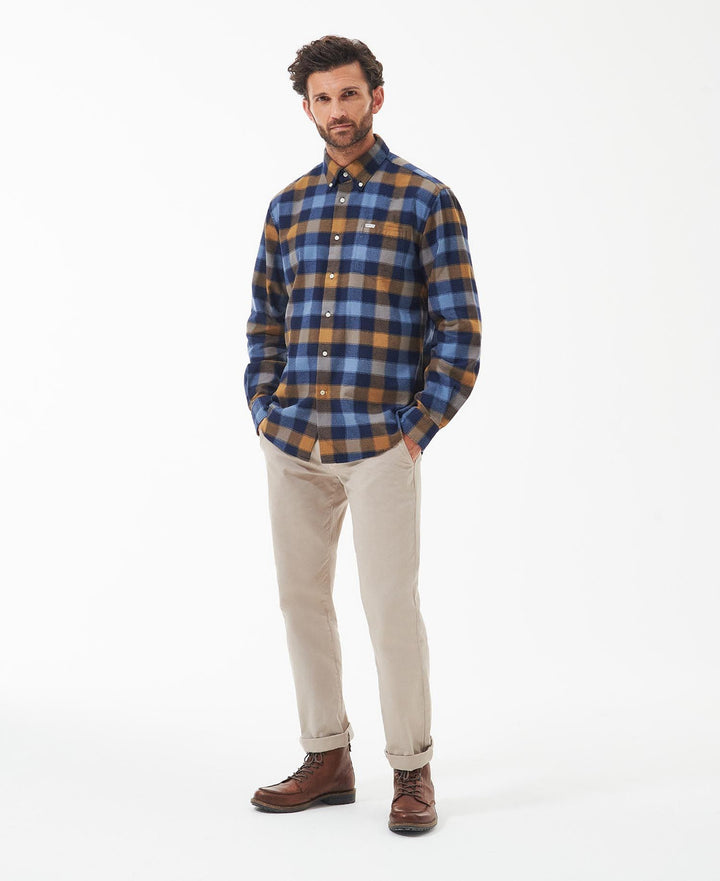 Barbour Mens Damfield Regular Shirt: Navy