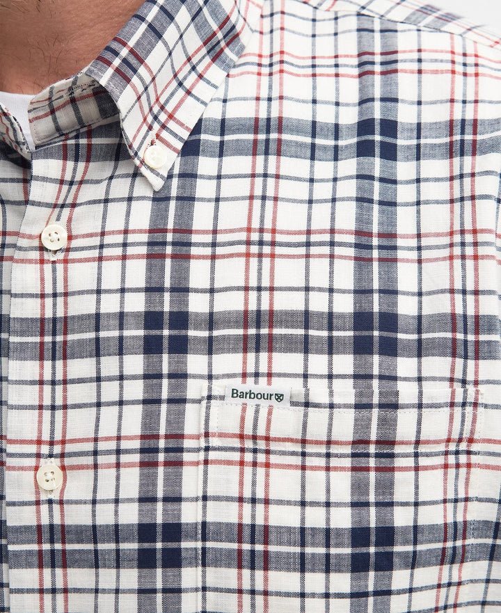 Barbour Drafthill Regular Fit Short Sleeve Button Down: Navy