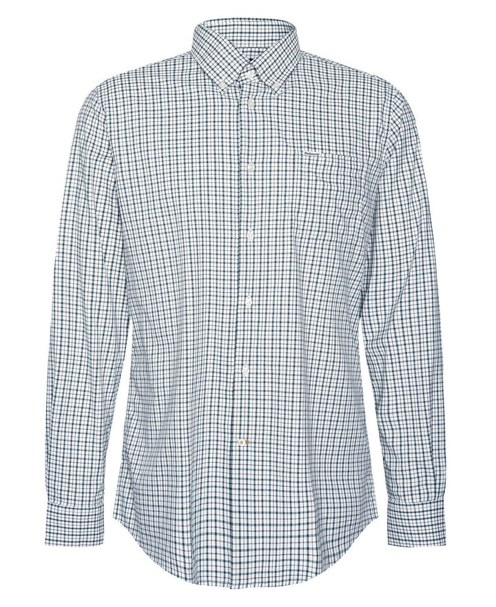 Barbour Teesdale Tailored Long Sleeve Sport Shirt: Green