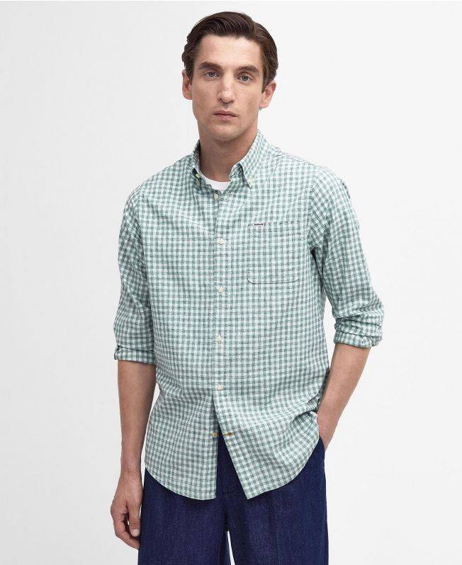 Barbour Kanehill Tailored Shirt: Agave Green