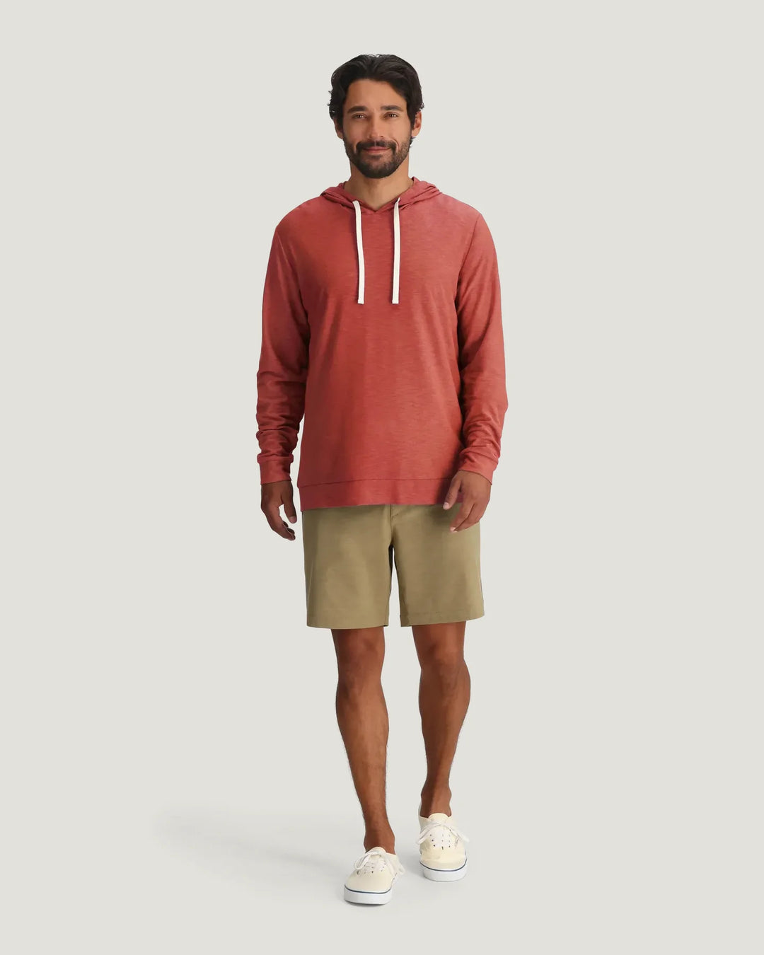 Free Fly Men's Bamboo Slub Hoodie II: Red Clay