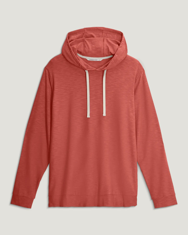 Free Fly Men's Bamboo Slub Hoodie II: Red Clay