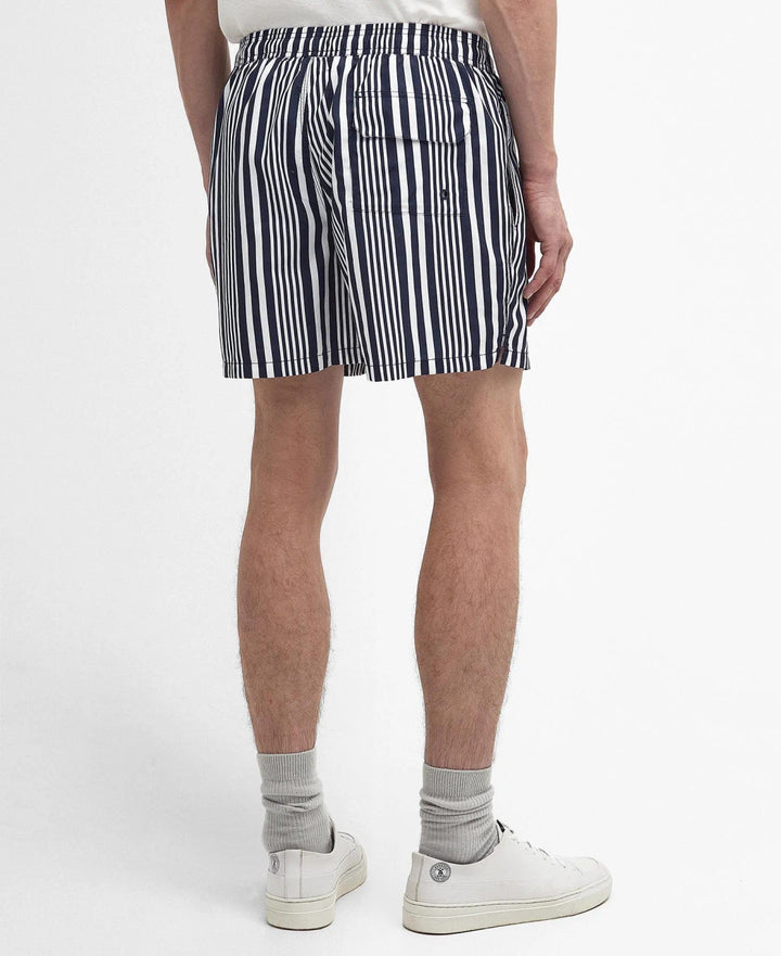 Barbour Decklam Striped Swim Shorts: Navy