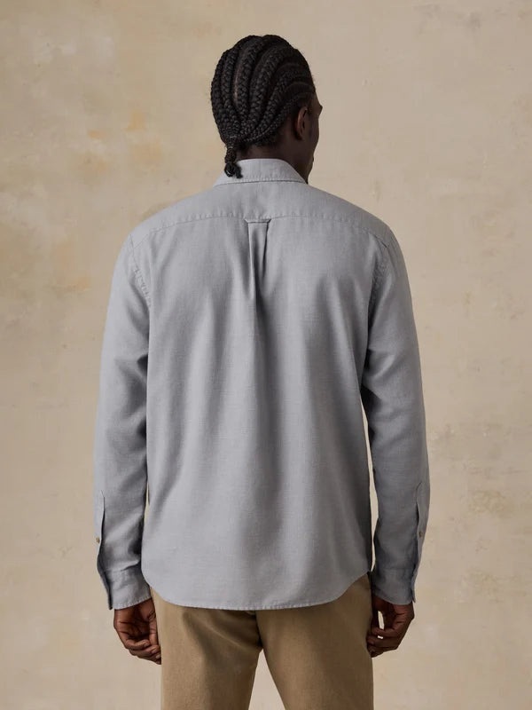 Faherty Timberline Brushed Twill Shirt: Mineral Grey