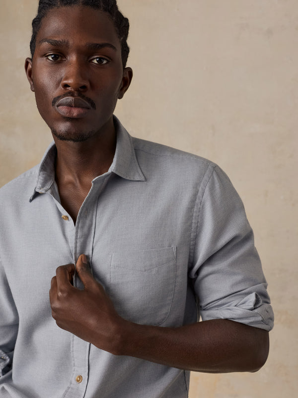 Faherty Timberline Brushed Twill Shirt: Mineral Grey
