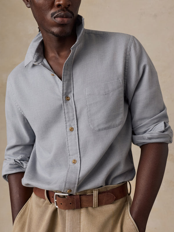 Faherty Timberline Brushed Twill Shirt: Mineral Grey