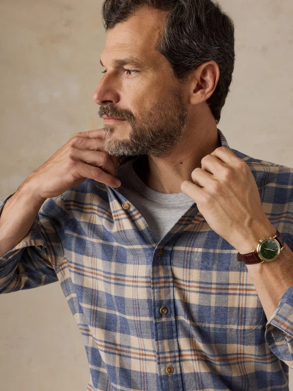 Faherty Timberline Brushed Twill Shirt: Moraine Hills Plaid