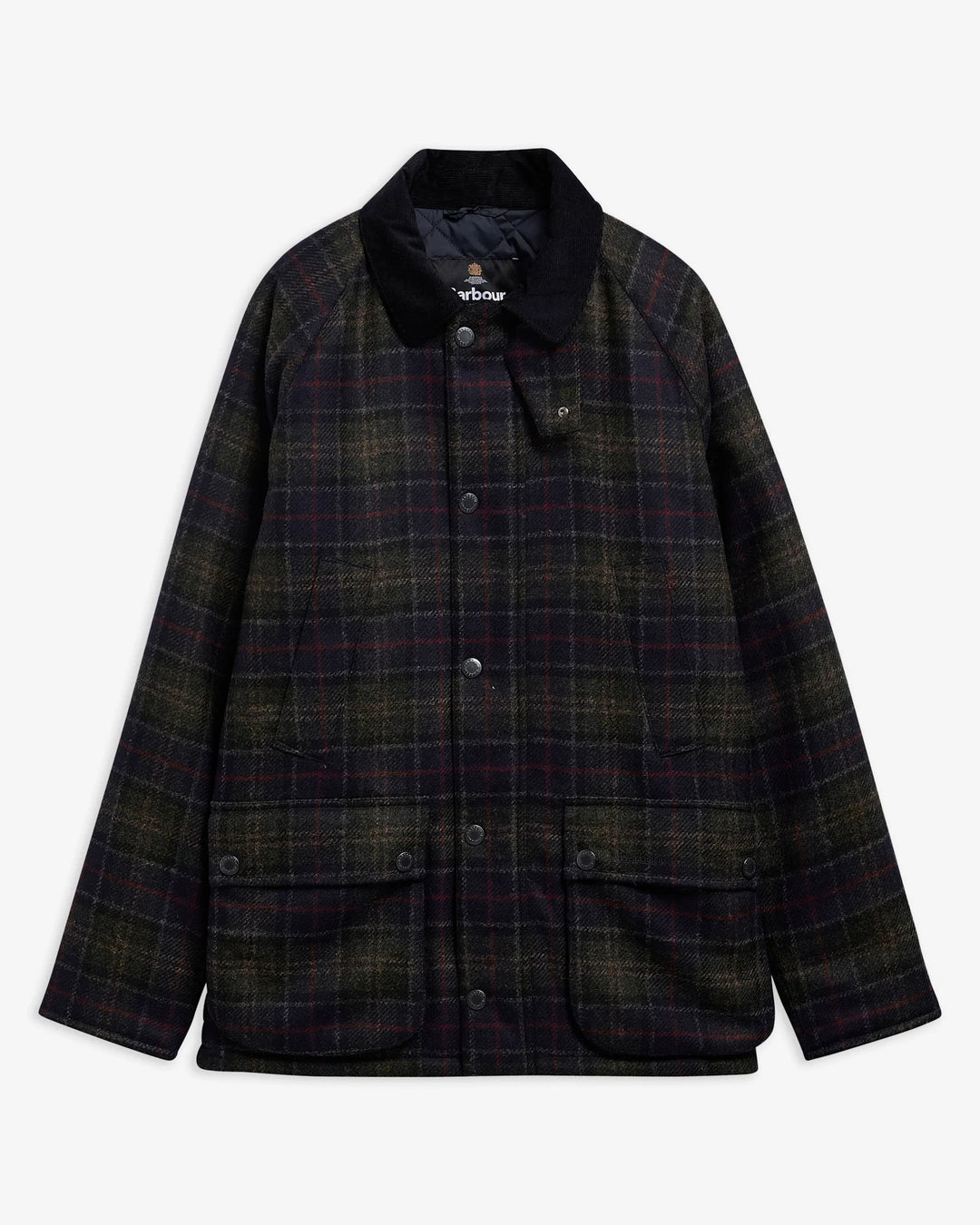 Barbour Tartan Bedale Wool Jacket: Shadow Classic Tartan