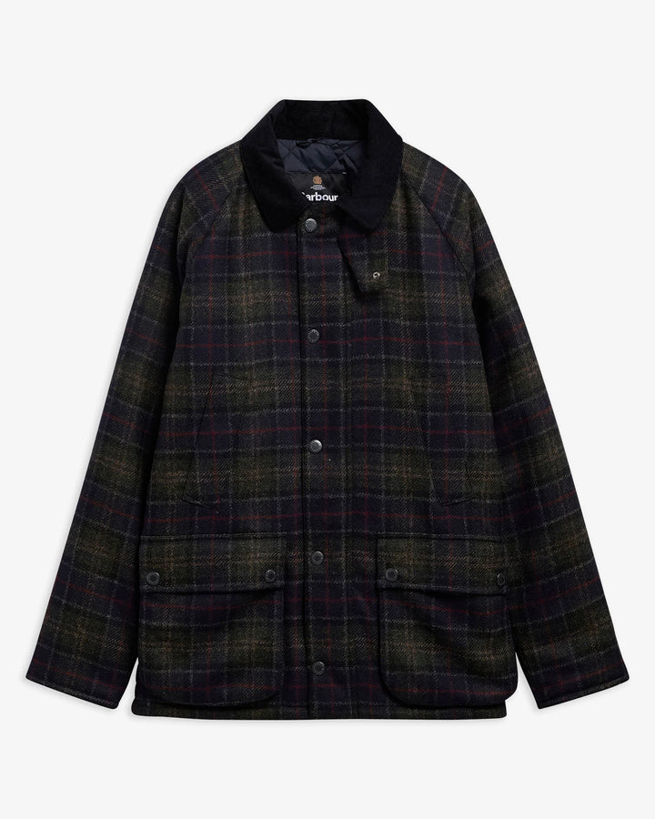 Barbour Tartan Bedale Wool Jacket: Shadow Classic Tartan