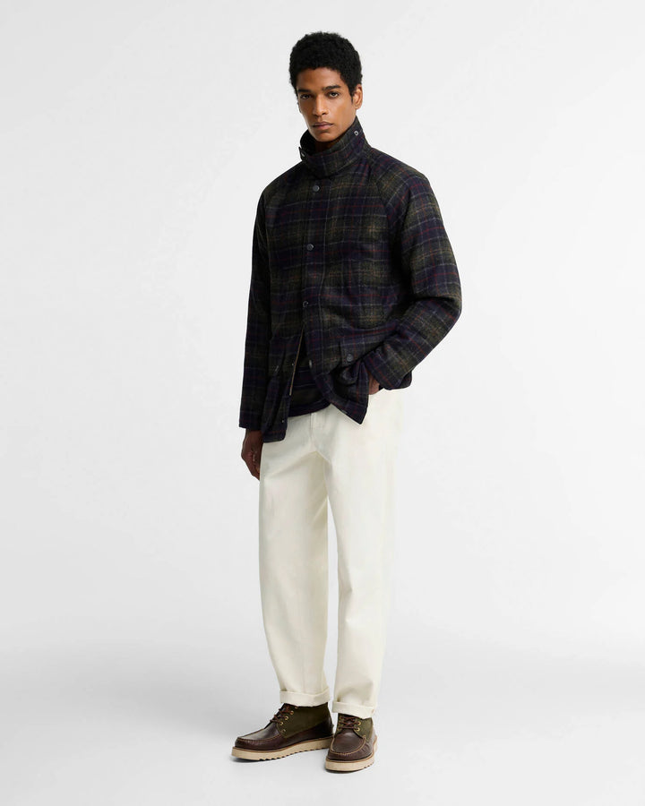 Barbour Tartan Bedale Wool Jacket: Shadow Classic Tartan