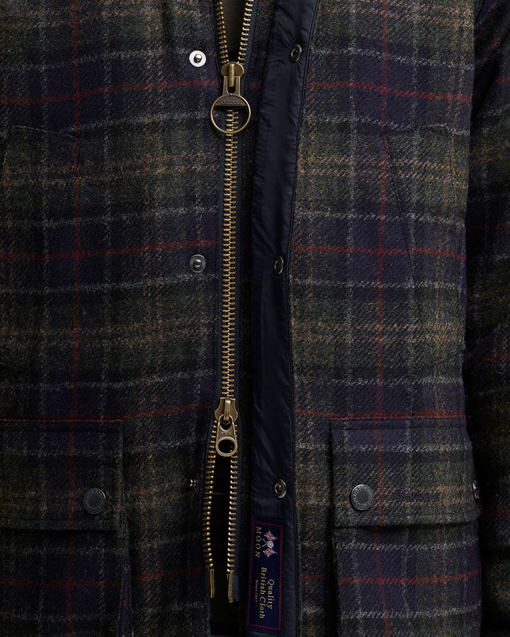 Barbour Tartan Bedale Wool Jacket: Shadow Classic Tartan