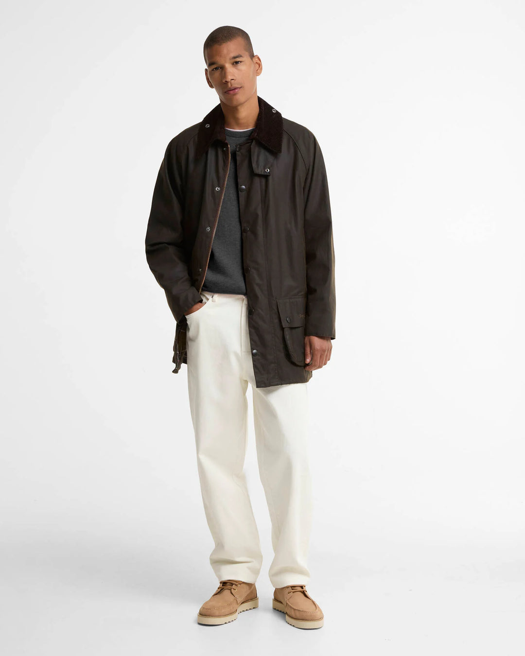 Barbour Classic Beaufort® Waxed Jacket: Olive